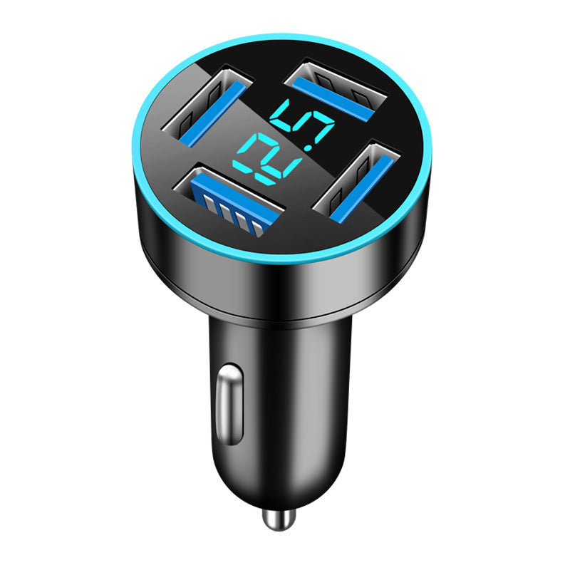 Digital display car charger 4 USB 66W fast car charger